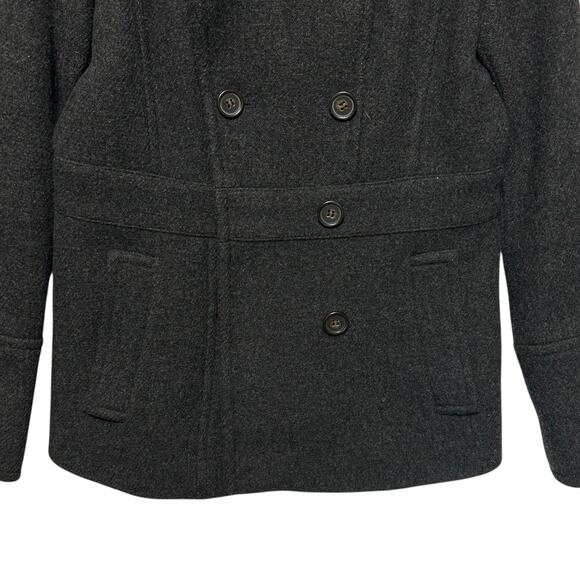 J. Crew Stadium Cloth Nello Gori Peacoat Women's Sz 2 Charcoal Gray Timeless - Picture 4 of 5